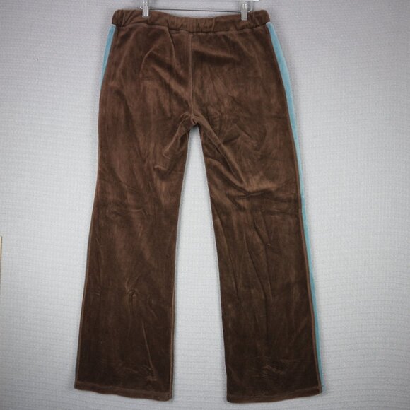 Vintage Velour Track Pants Y2K Womens Wide cut Large Butterfly - Picture 2 of 7